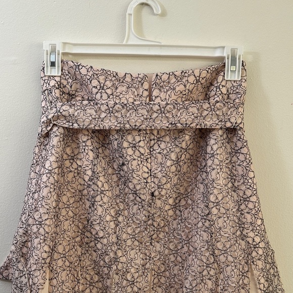 KELLY BLUE A-Line Skirt with Tie Waist SIZE 2 WOMEN'S SMALL Lined Belted Lace - Picture 13 of 15